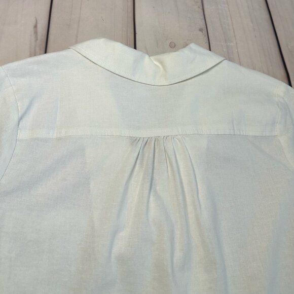 Marine Layer Shirt Button Down Short Sleeve Womans Hemp Blend Casual Small Relax - Picture 5 of 10
